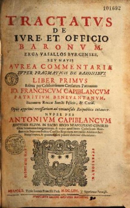 La copertina della riedizione del Tractatus, curata da Antonio Capobianco nel 1666